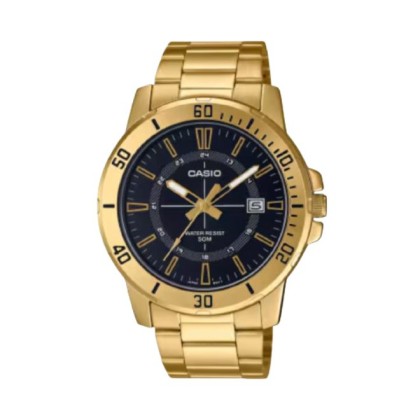 Casio General MTP-VD01G-1CV Gold Stainless Steel Band Men Watch
